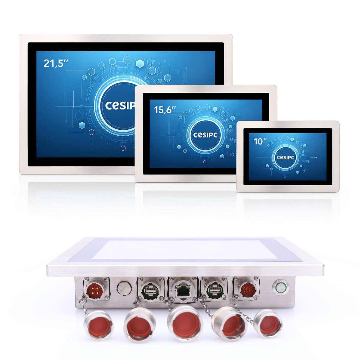 316 Stainless Steel full-body industrial panel PC - IP69K washdown